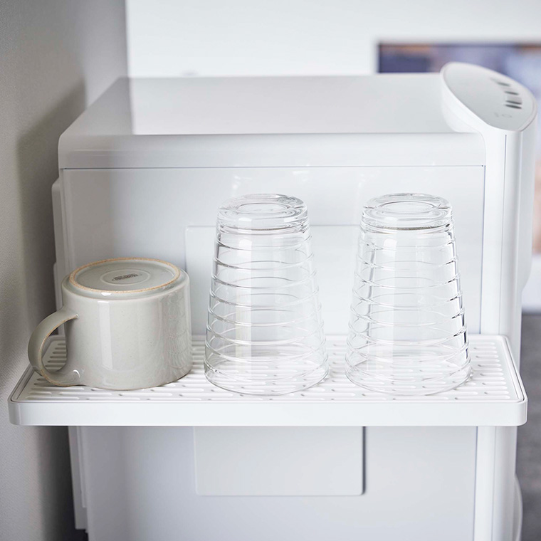 ウォーターサーバー横マグネットグラススタンド タワー 山崎実業 tower ホワイト/ブラック 5997 5998