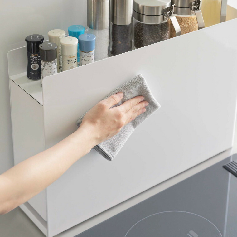 隠せる調味料ラック タワー 山崎実業 tower ホワイト/ブラック 6003 6004 タワーシリーズ