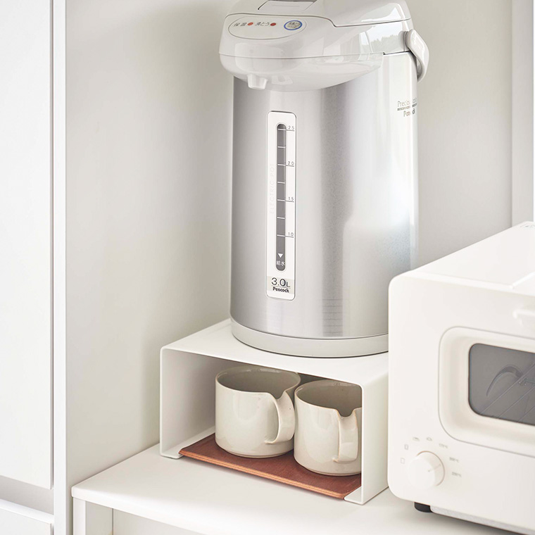 キッチン家電下ラック タワー 山崎実業 tower ホワイト/ブラック 6038 6039