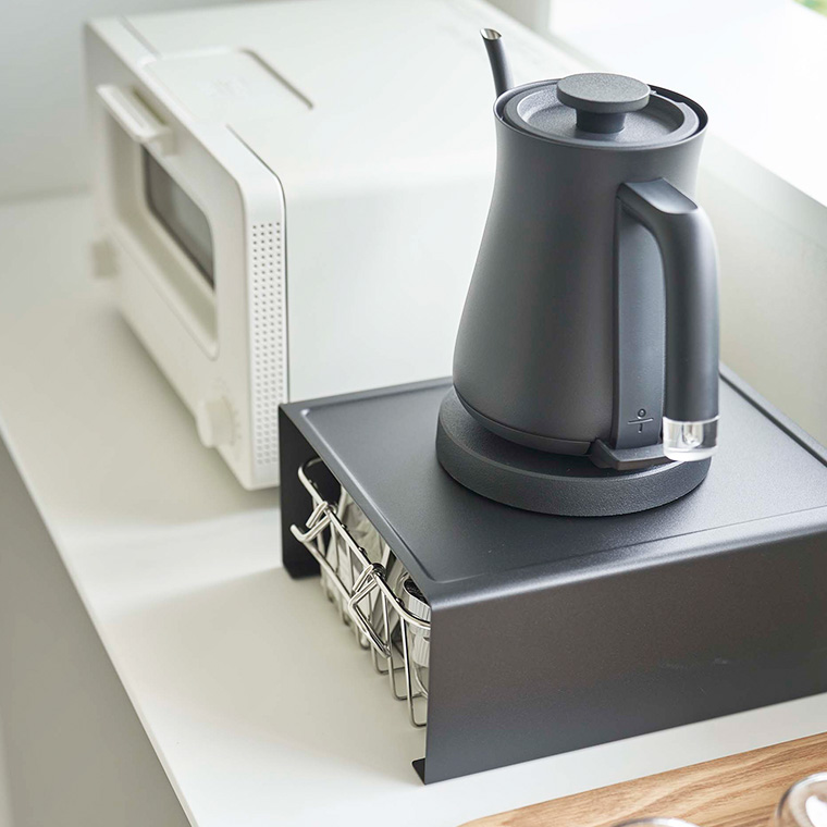 キッチン家電下ラック タワー 山崎実業 tower ホワイト/ブラック 6038 6039