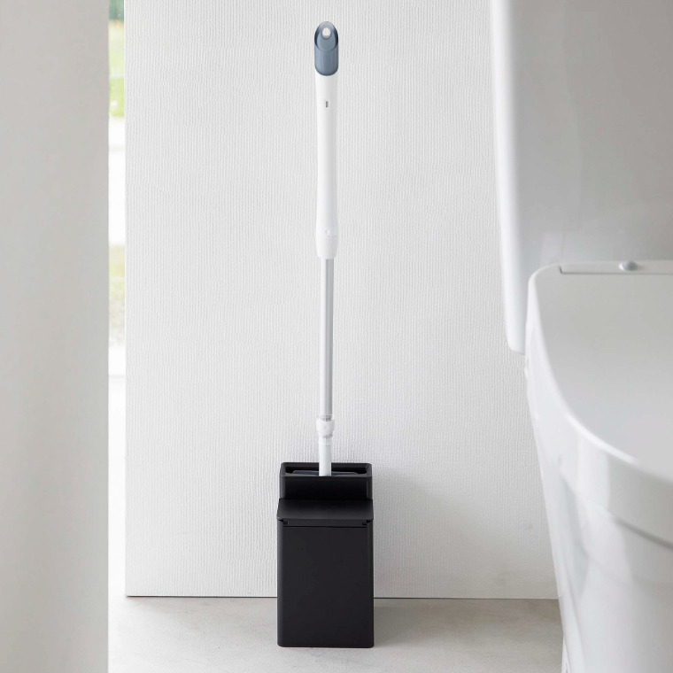 クリーナーシート収納付きトイレワイパースタンド タワー 山崎実業 tower ホワイト/ブラック 6060 6061 タワーシリーズ