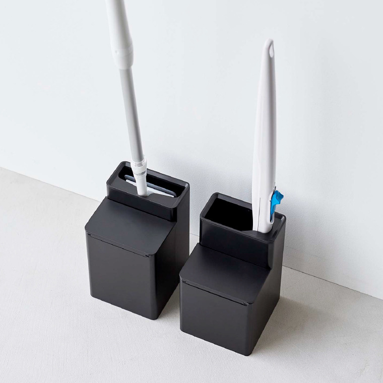 クリーナーシート収納付きトイレワイパースタンド タワー 山崎実業 tower ホワイト/ブラック 6060 6061 タワーシリーズ