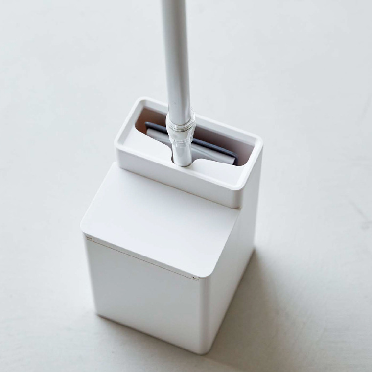 クリーナーシート収納付きトイレワイパースタンド タワー 山崎実業 tower ホワイト/ブラック 6060 6061 タワーシリーズ