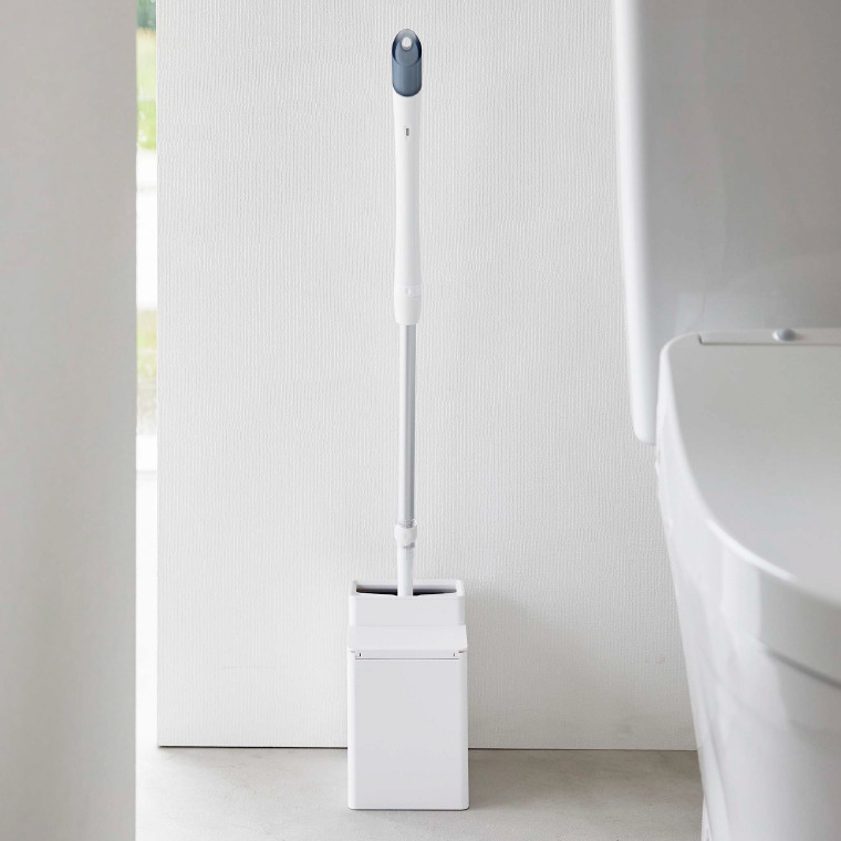 クリーナーシート収納付きトイレワイパースタンド タワー 山崎実業 tower ホワイト/ブラック 6060 6061 タワーシリーズ