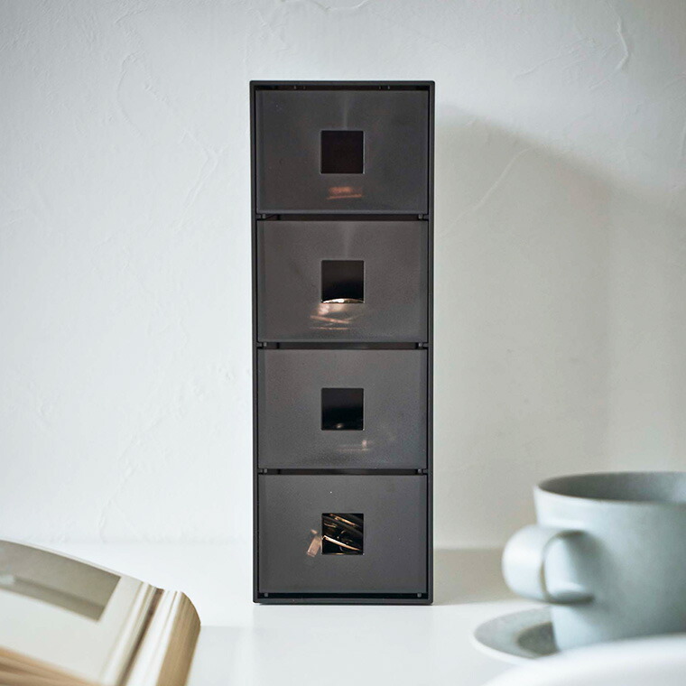 サングラス＆小物収納ケース タワー 山崎実業 tower ホワイト/ブラック 6133 6134 アクセサリー入れ タワーシリーズ