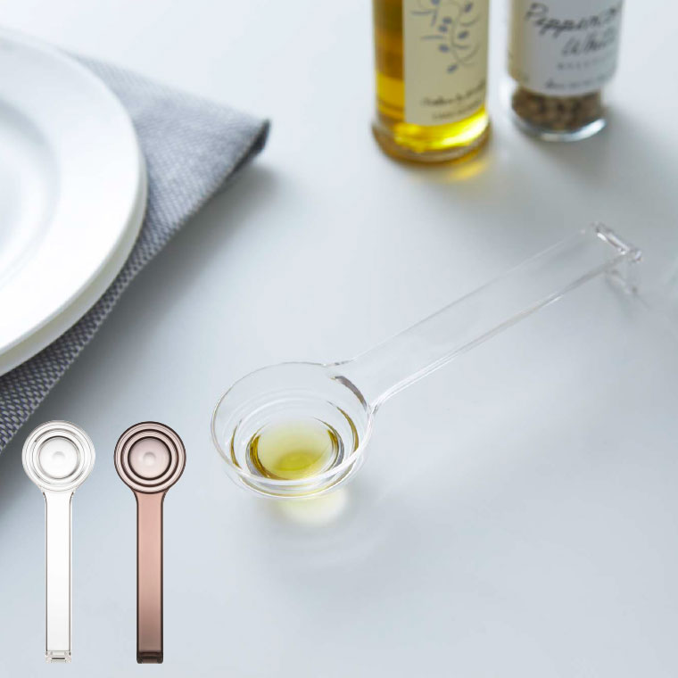 段々計量スプーン レイヤー 山崎実業 LAYER クリア/ブラック 2548 2549 タワーシリーズ