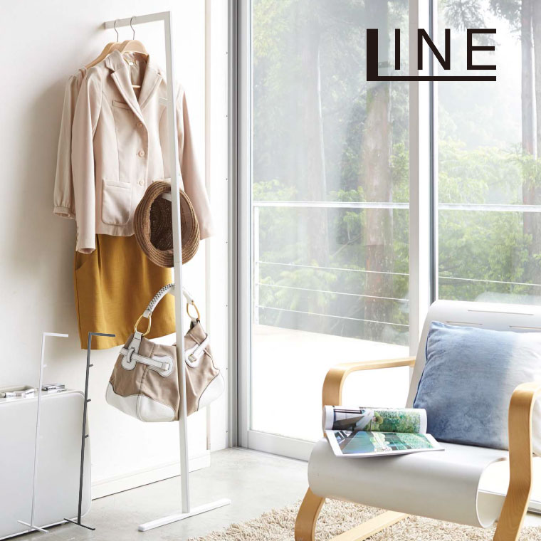 スリムコートハンガー ライン 山崎実業 LINE ホワイト/ブラック 2767 2768 タワーシリーズ
