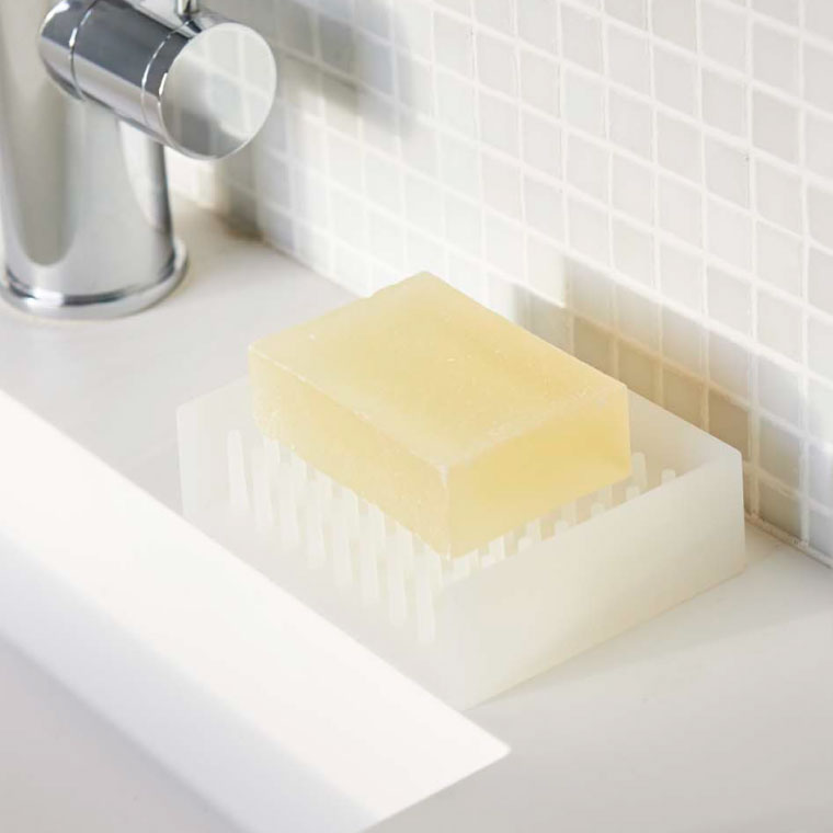 水切りソープトレイ クリア フロート 山崎実業 FLOAT 2992 タワーシリーズ