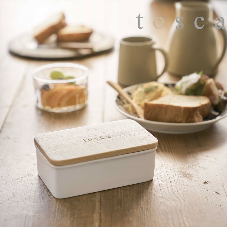 バターケース トスカ 山崎実業 tosca ホワイト 3926 タワーシリーズ