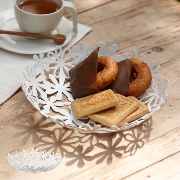 フラワーバスケット Ｓ 山崎実業 ホワイト 7472 タワーシリーズ