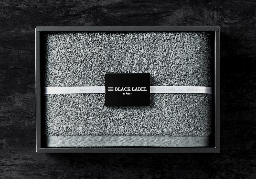 BLACK LABEL BY hiorie ブラックレーベル バイ ヒオリエ バスタオル チャコール アッシュ
