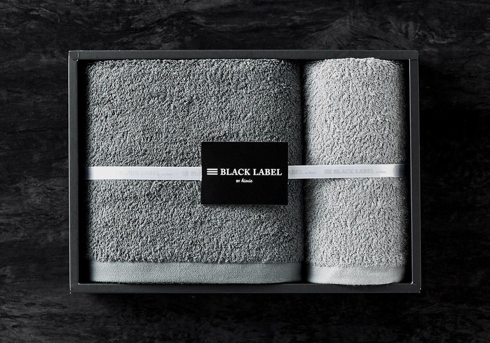 BLACK LABEL BY hiorie ブラックレーベル バイ ヒオリエ バス・フェイスタオルセット（BL40）