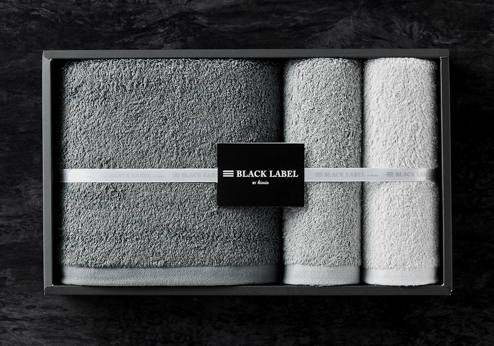 BLACK LABEL BY hiorie ブラックレーベル バイ ヒオリエ バス・フェイスタオルセット（BL50）